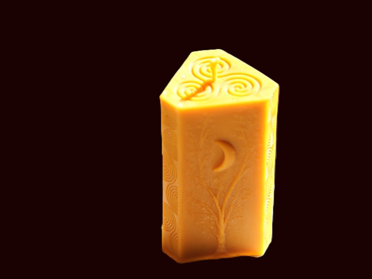 Séléné d'or, bougie artisanale en cire d'abeille Séléné d'or, bougie artisanale en cire d'abeille