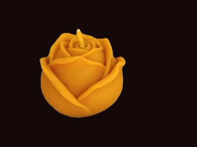 Perséphone d'or, bougie artisanale en cire d'abeille