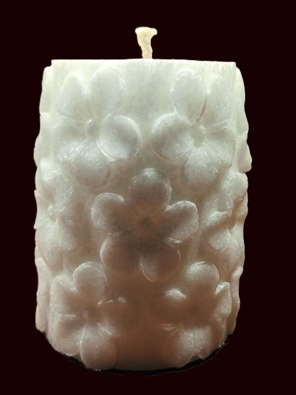 Cléone blanche, bougie artisanale en cire végétale d'olive Cléone blanche, bougie artisanale en cire végétale d'olive