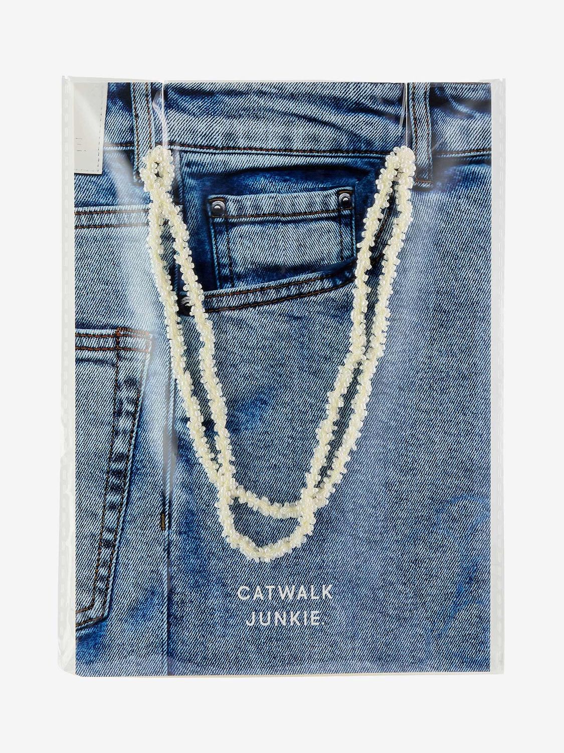 BEADED CORD white