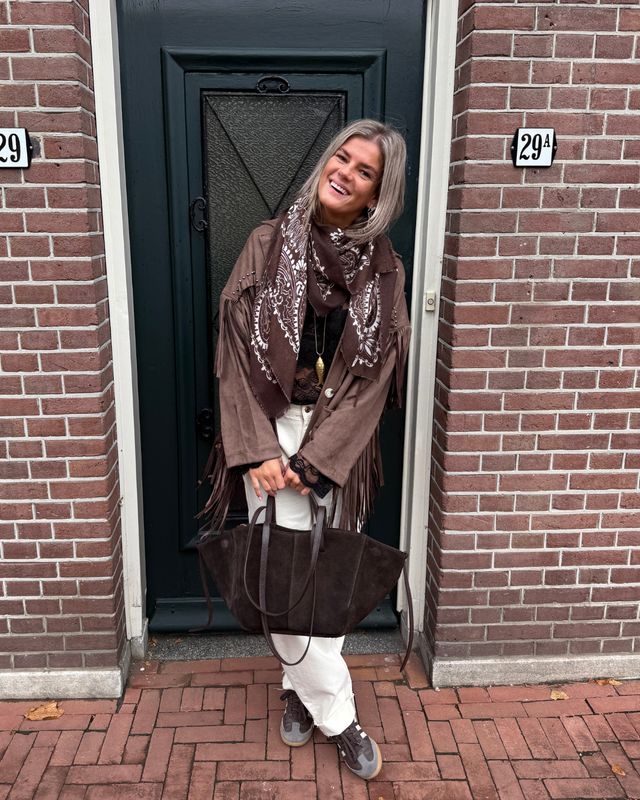 EVA SUEDE FRANJE JACKET brown