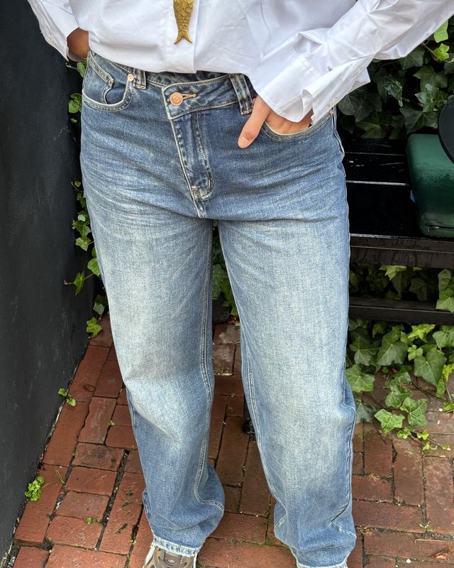 APRIL HIGH RISE WIDE LEG blue