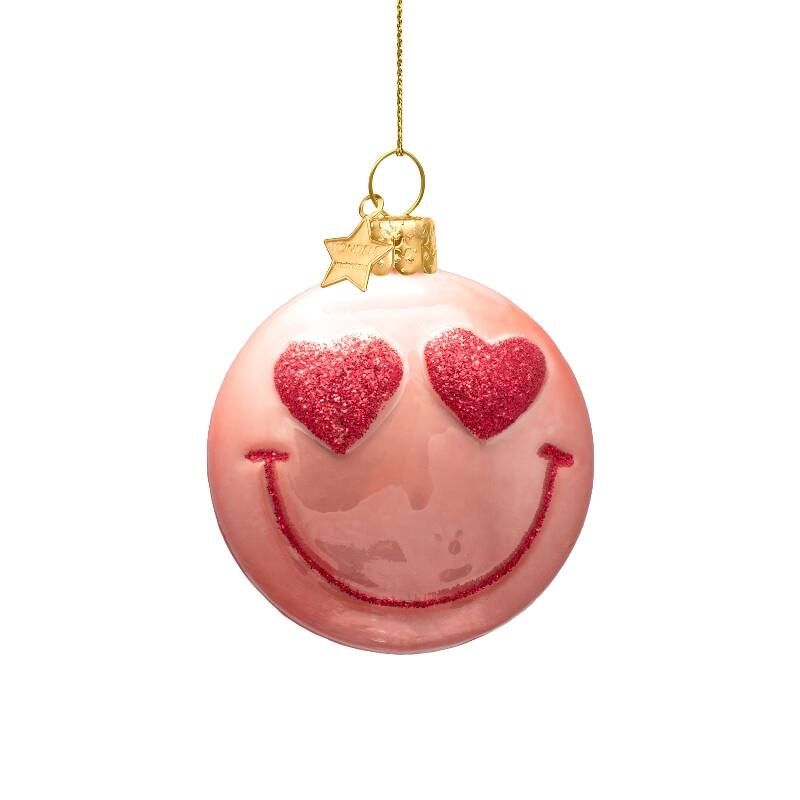 VONDELS ORNAMENT SMILEY pink/orange