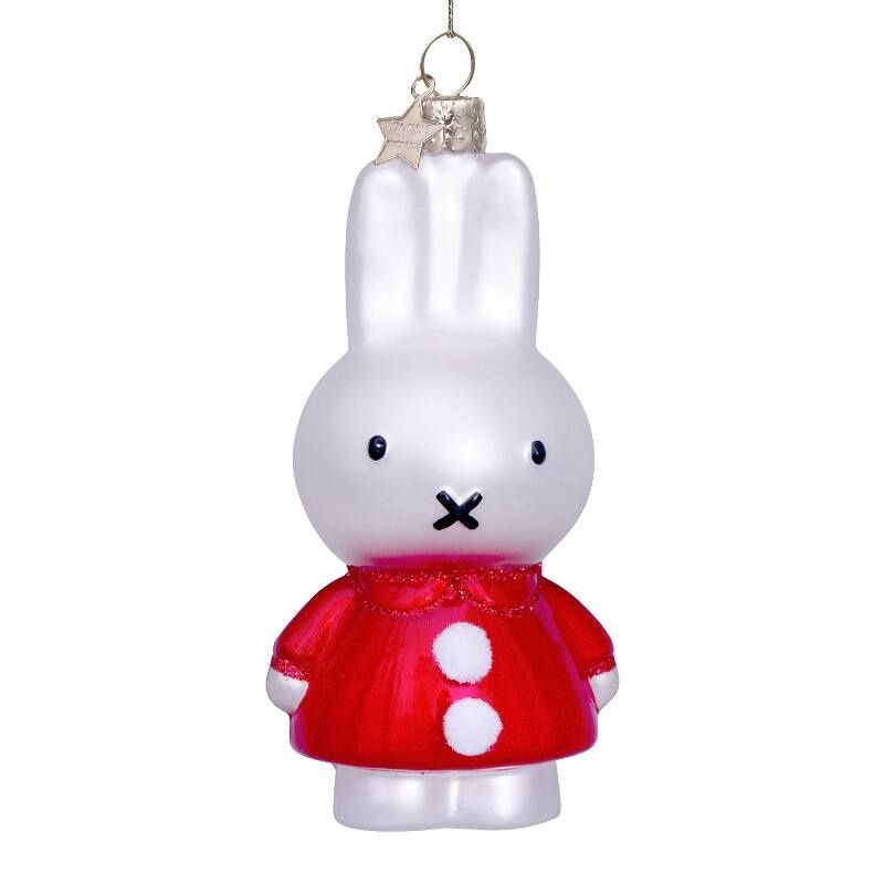 VONDELS ORNAMENT NIJNTJE SANTA DRESS red