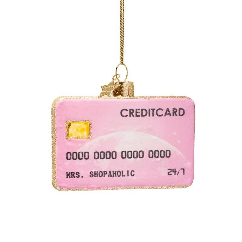 VONDELS ORNAMENT OPAL CREDIT CARD pink