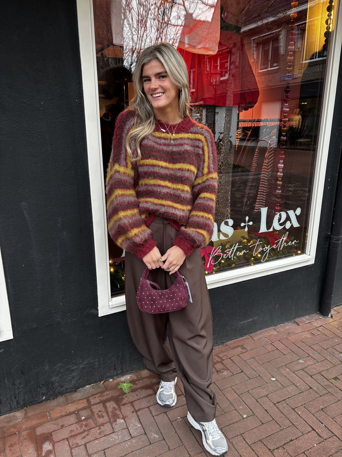 Poppy knit sweater bordeaux