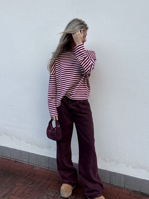 Lovi longsleeve pink/burgundy