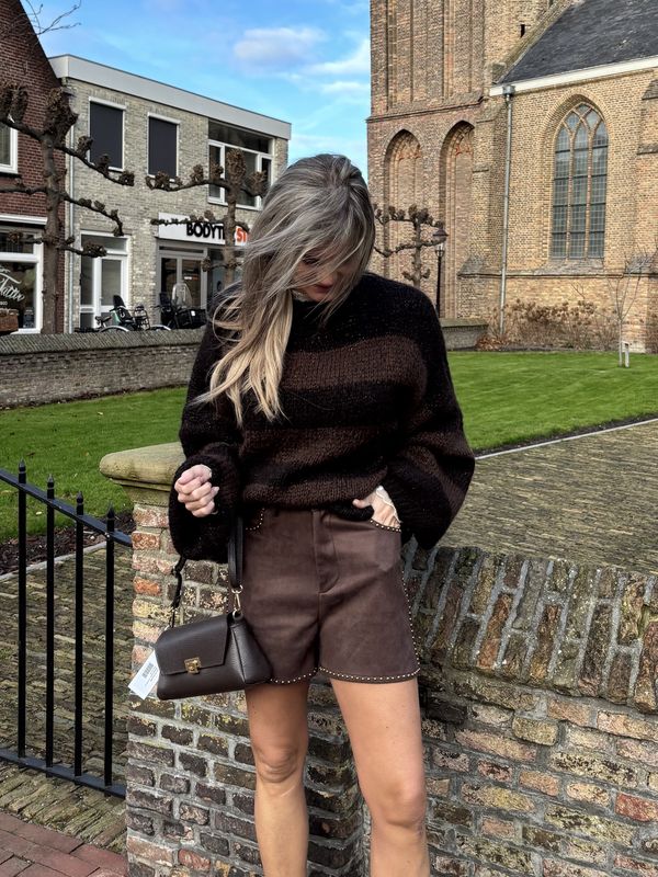 Bodey suede studs short