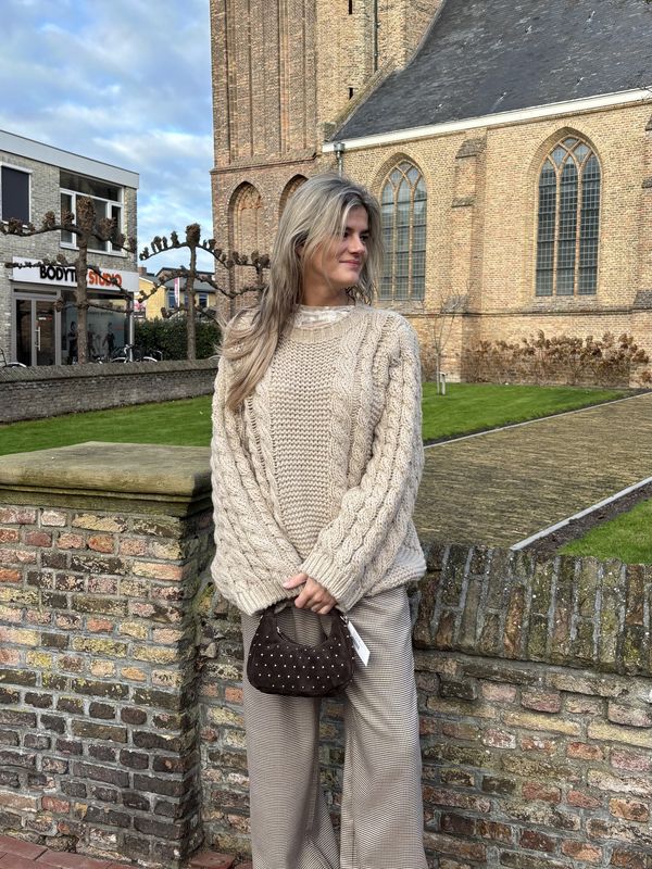 Mely kabeltrui taupe