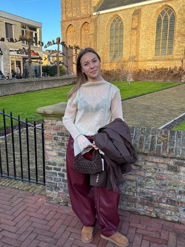 Kaya sparkle top beige