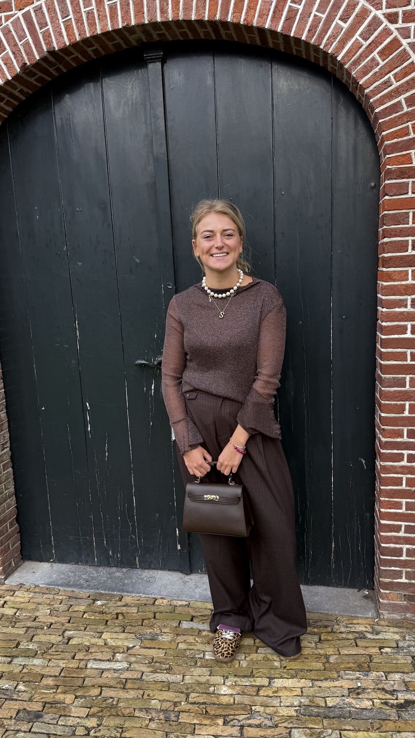 Kaya sparkle top brown