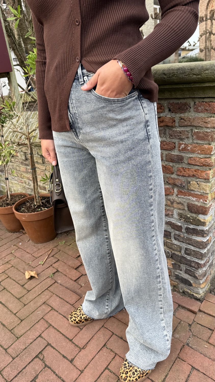 Loose fit jeans tinted blue