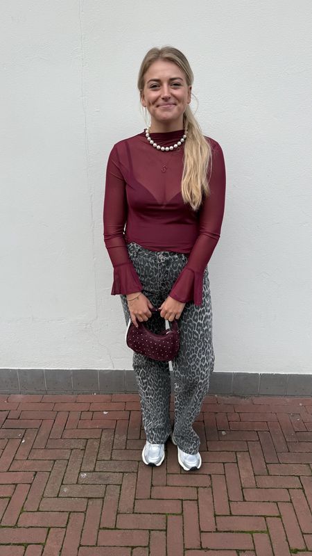 Kaya mesh top bordeaux