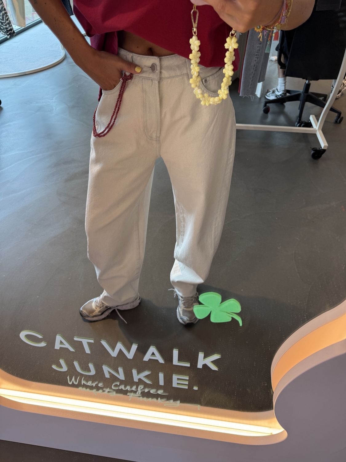 Super barrel fit jeans - Bone