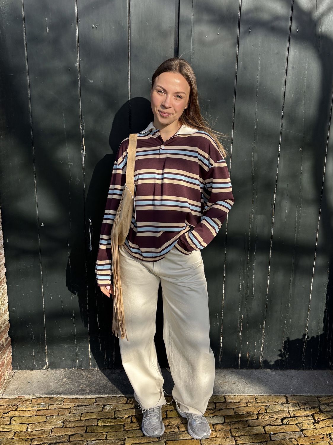 Steffie striped polo