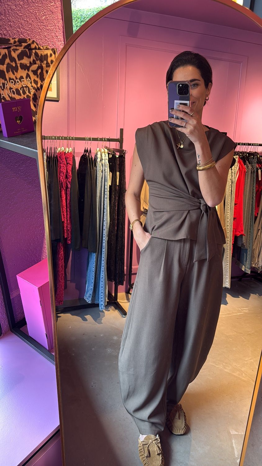 Violet balloon pantalon Coffee