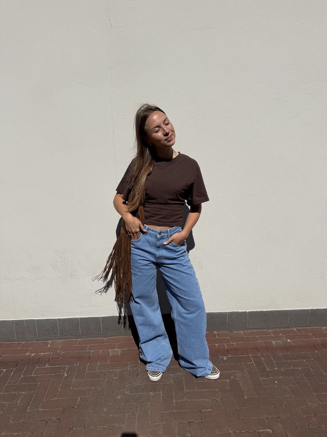 Snatched t-shirt brown