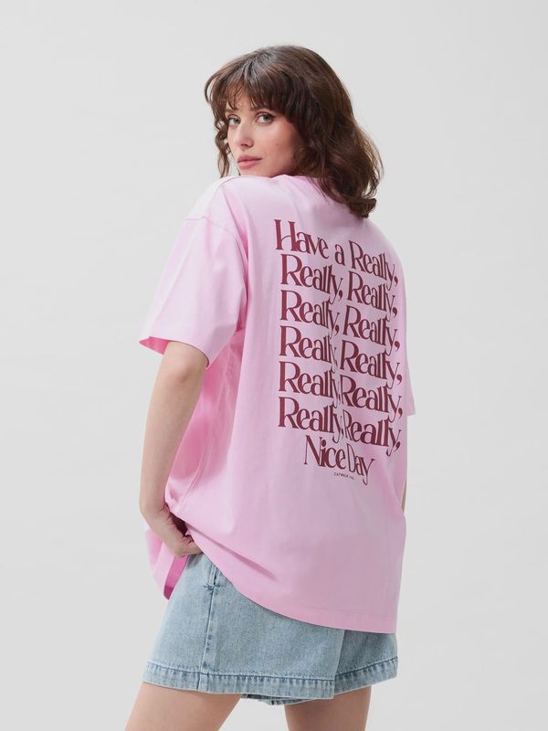 Oversized graphic tee - nice day
