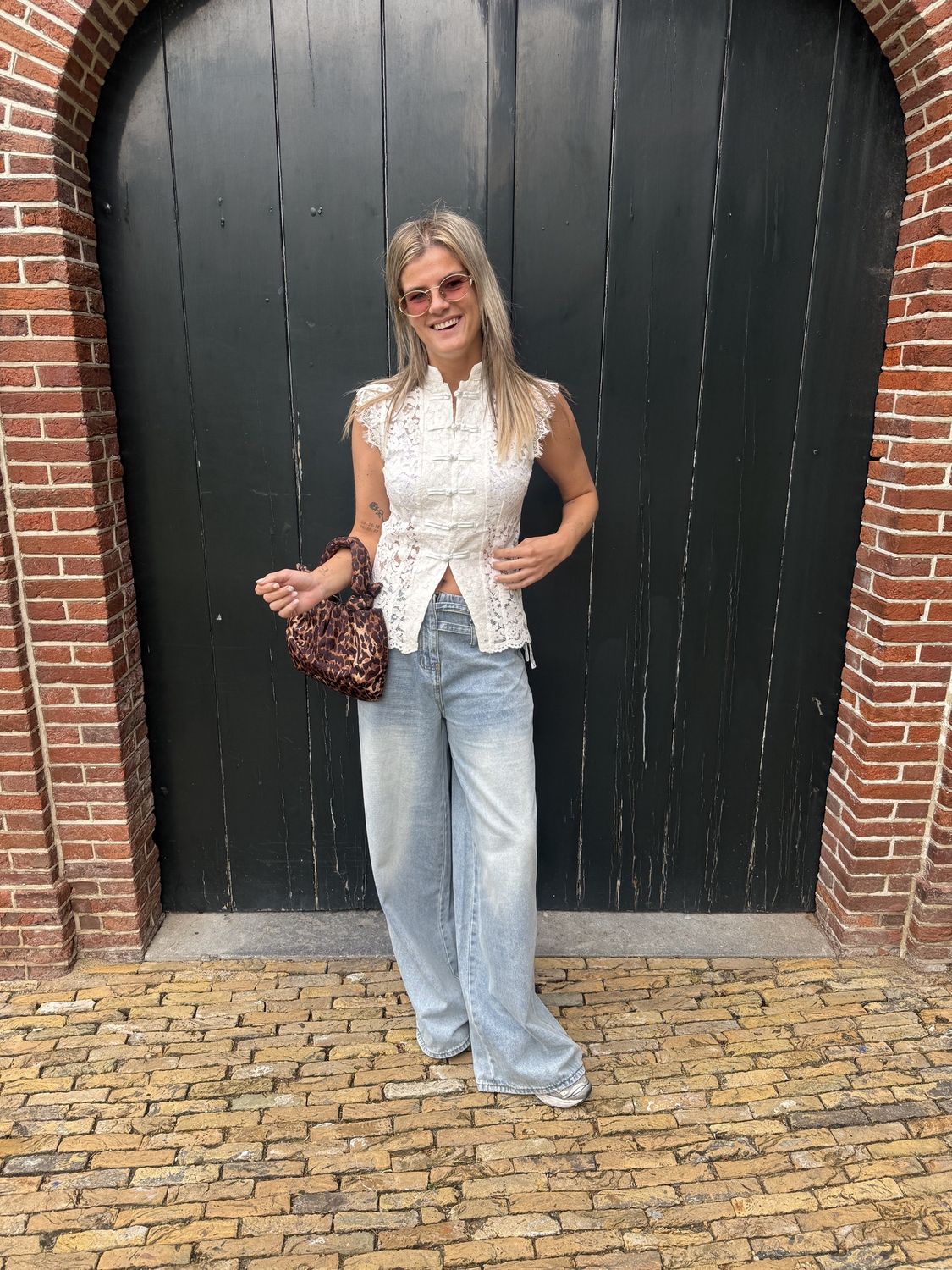 Lovi lace top - white
