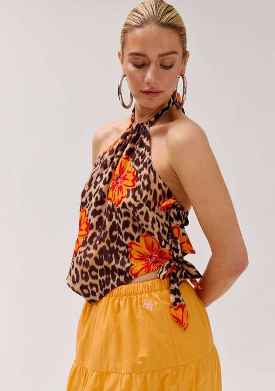 Kees top - leopard bloom