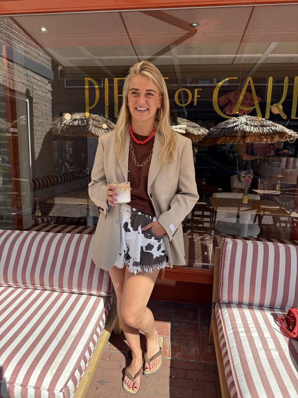 Oversized Check blazer