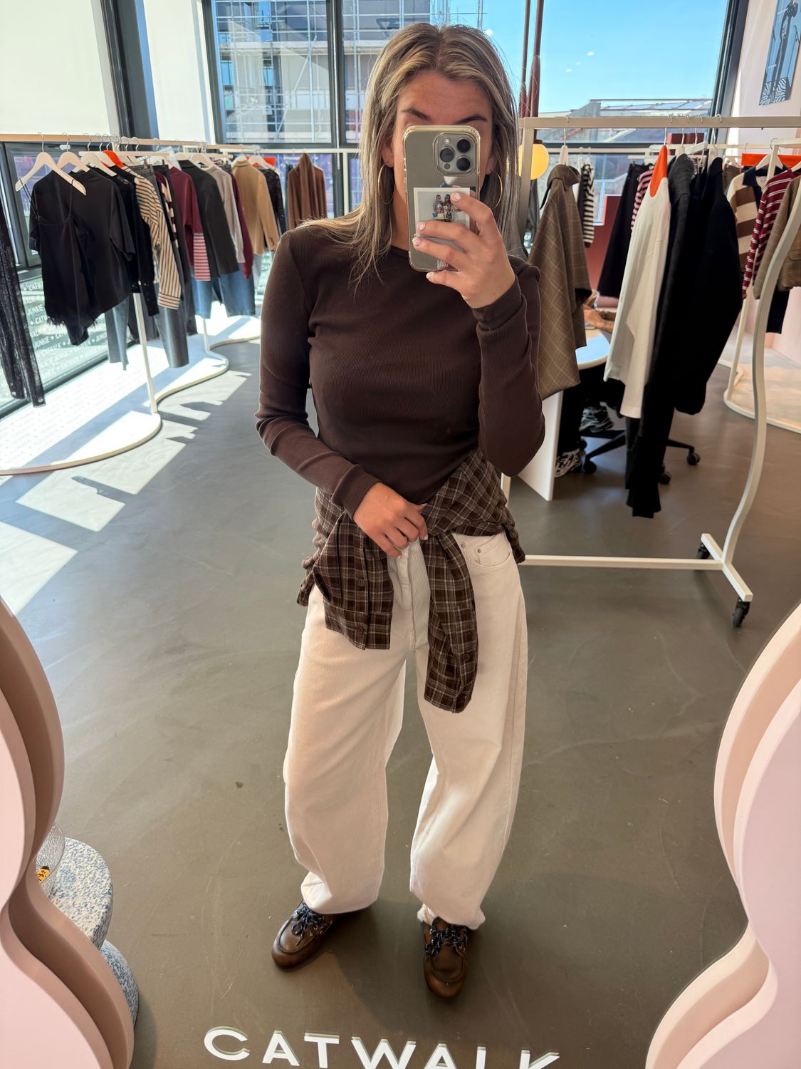 Rib longsleeve - dark cacao