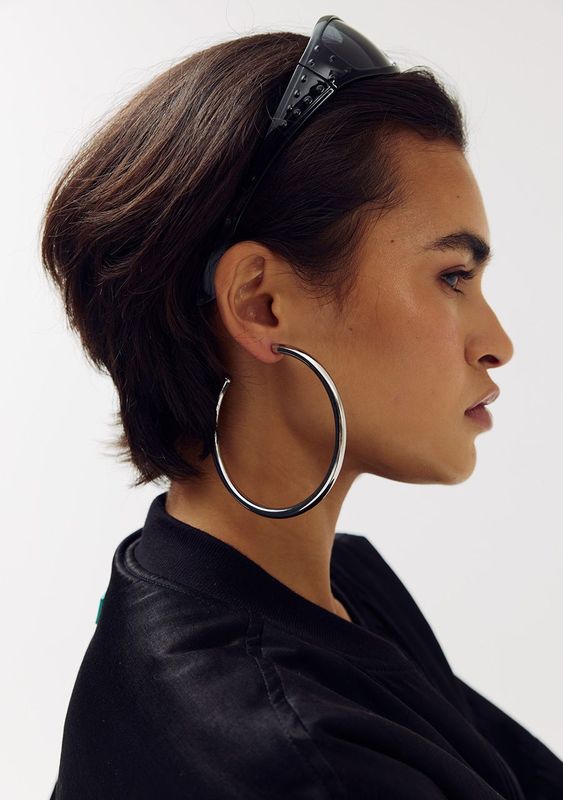 Loop earring - silver