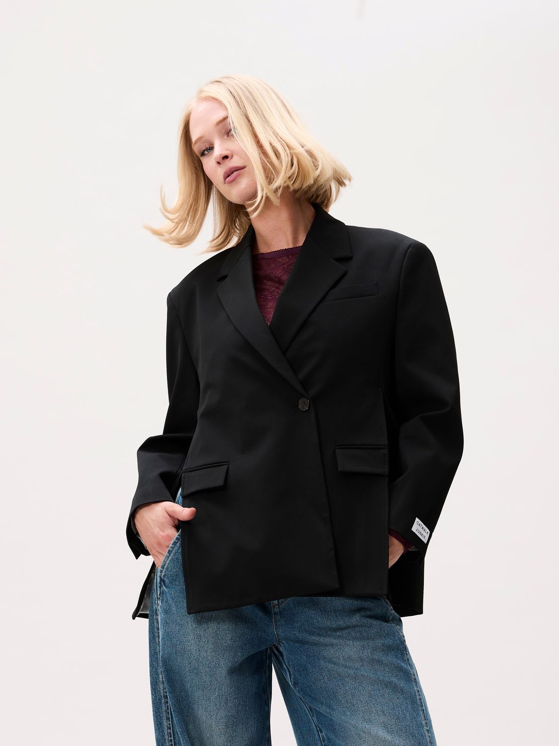 Blazer with slits
