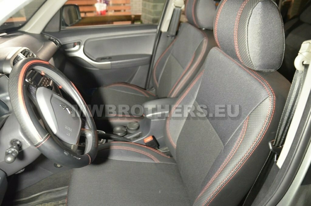 Comfort series with red stitching