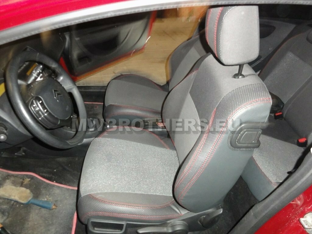 Comfort series with red stitching