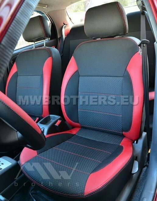 Comfort series with red leather and red stitching