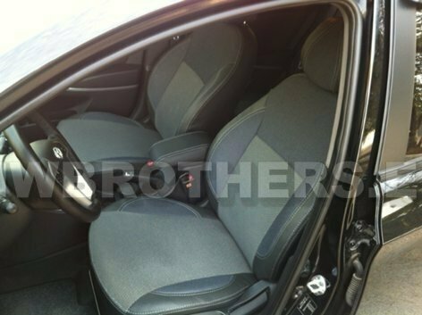 Comfort series with blue stitching and grya textile