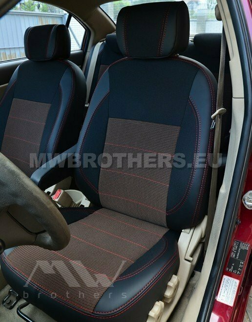 Comfort series with red textile and red stitching