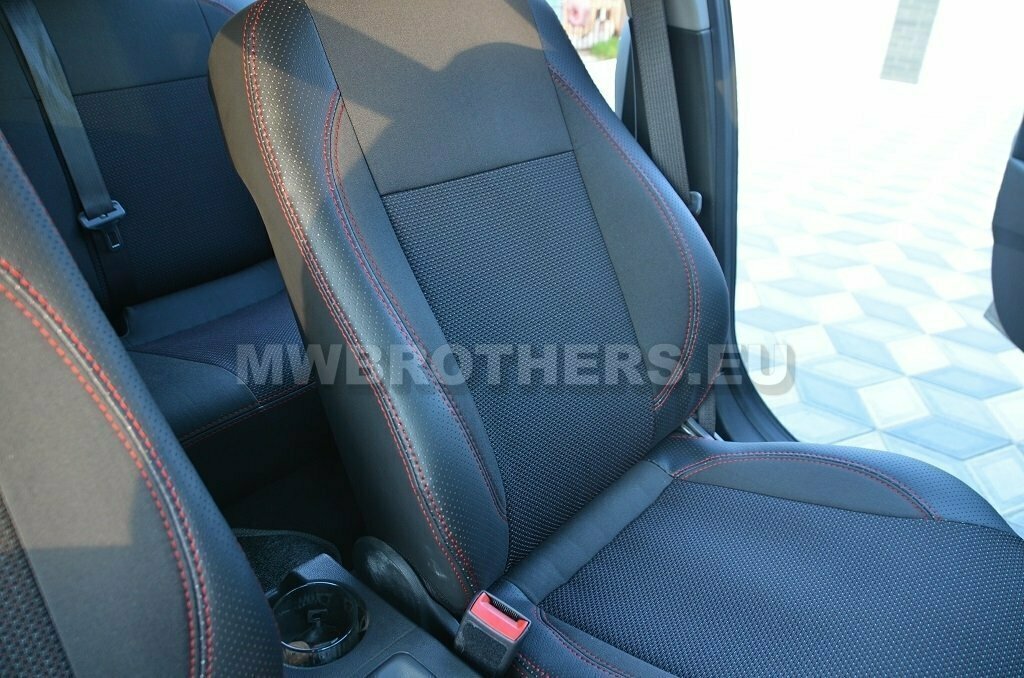 Comfort series with red stitching