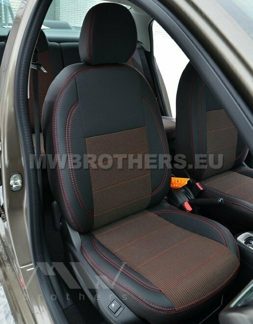 Comfort series with red textile and red stitching