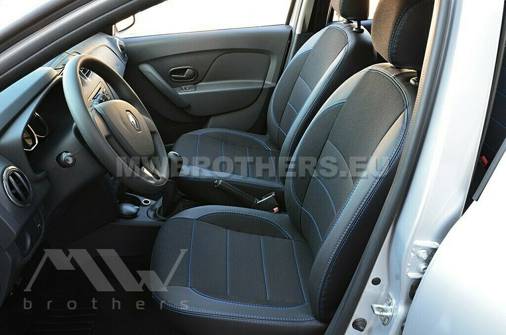 Comfort series with blue stitching