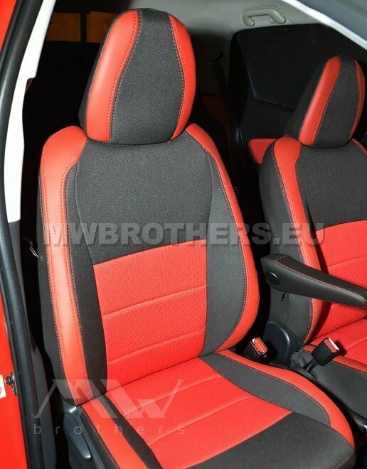 Comfort series with red leather and red stitching