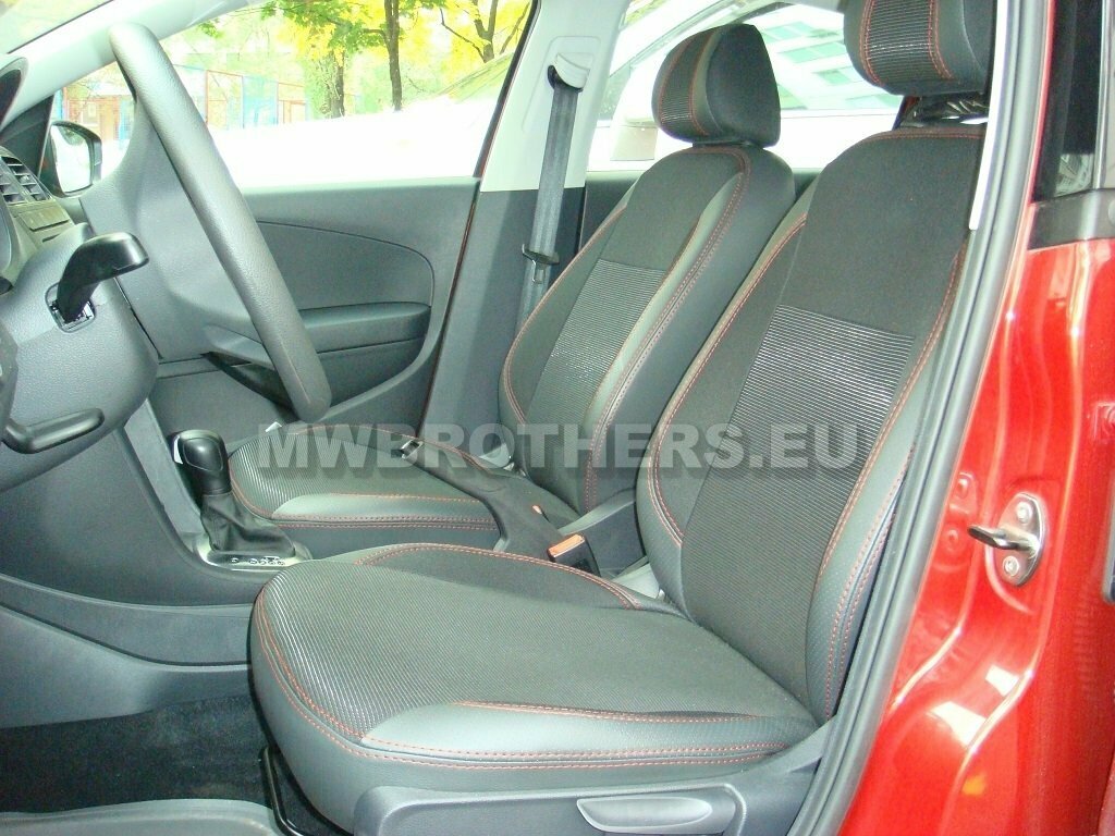 Comfort series with red stitching