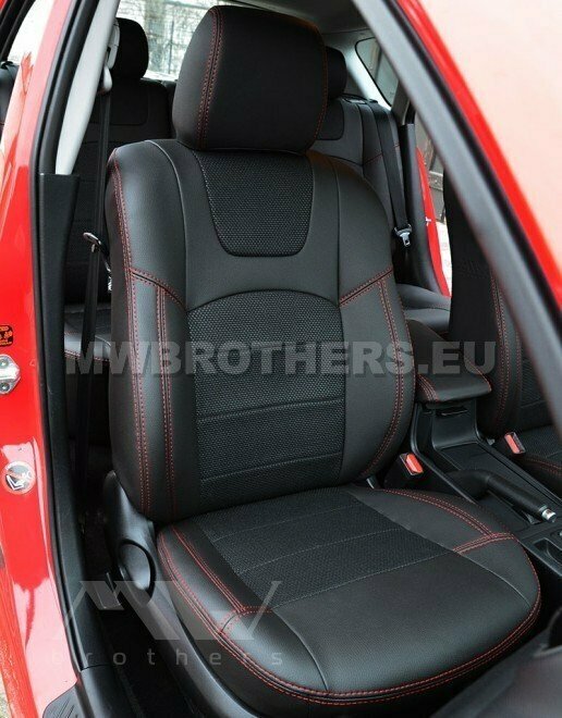 Dynamic series with red stitching