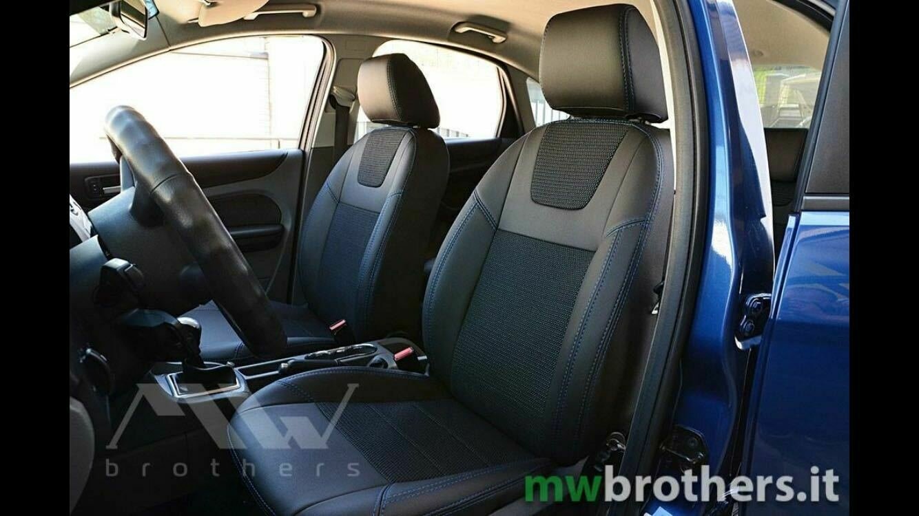 Dynamic series with blue stitching