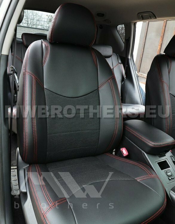 Dynamic series with red stitching