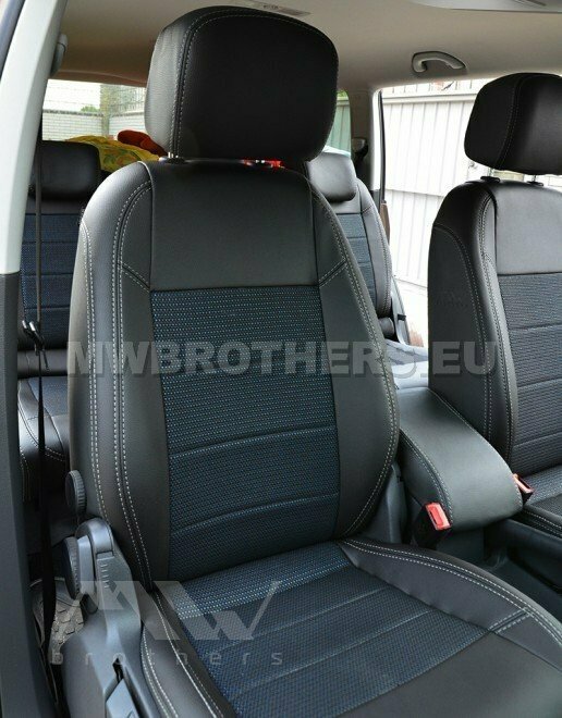 Dynamic series with white stitching