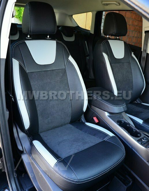 Leather series with white includes and gray stitching