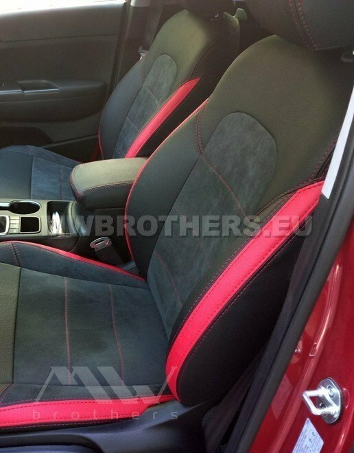 Leather series with red includes and red stitching