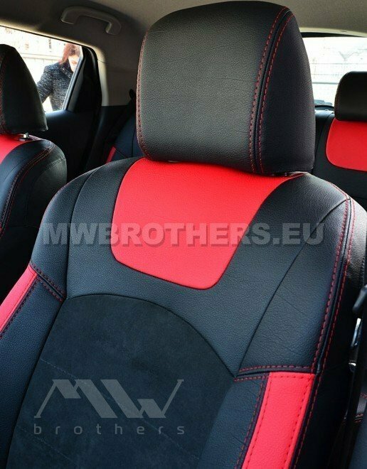 Leather series with red includes and red stitching