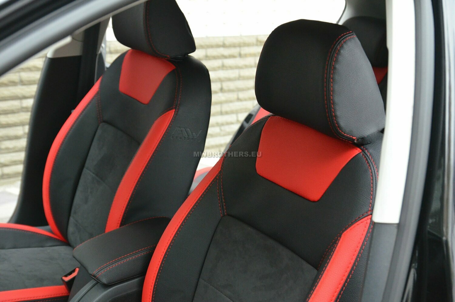 Leather series with red includes