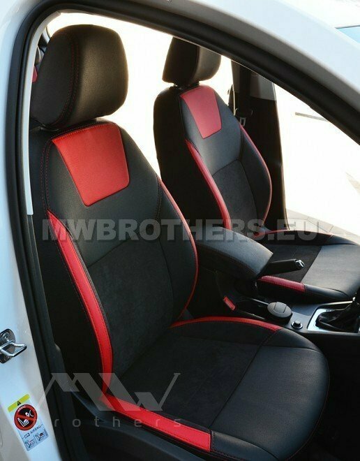 Leather series with red includes and red stitching