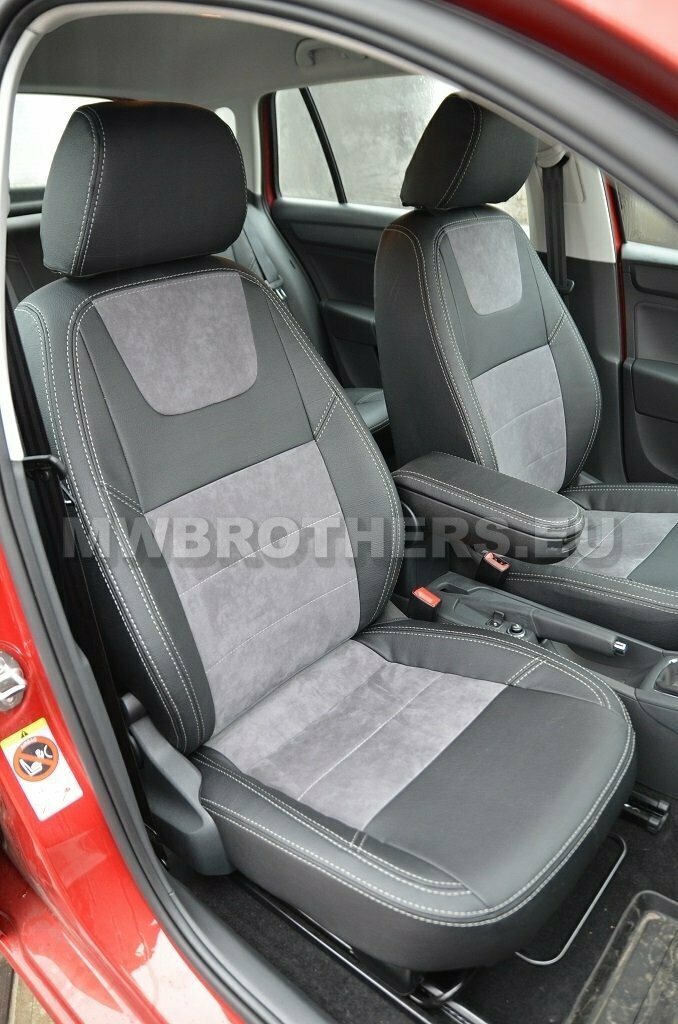 Leather series with gray alcantara