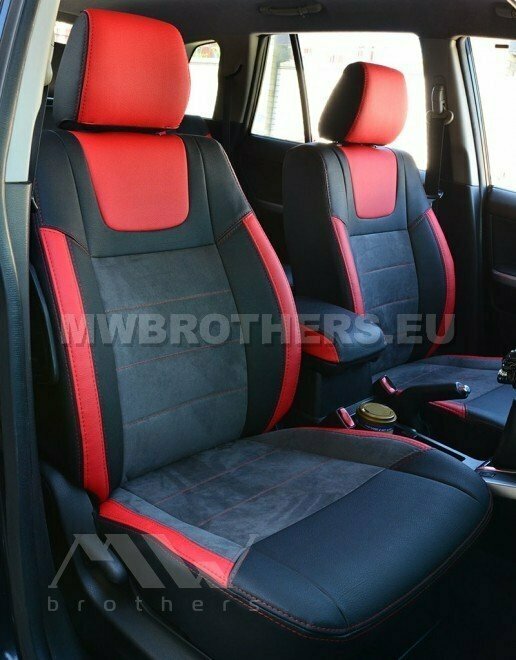 Leather series with red includes and red stitching