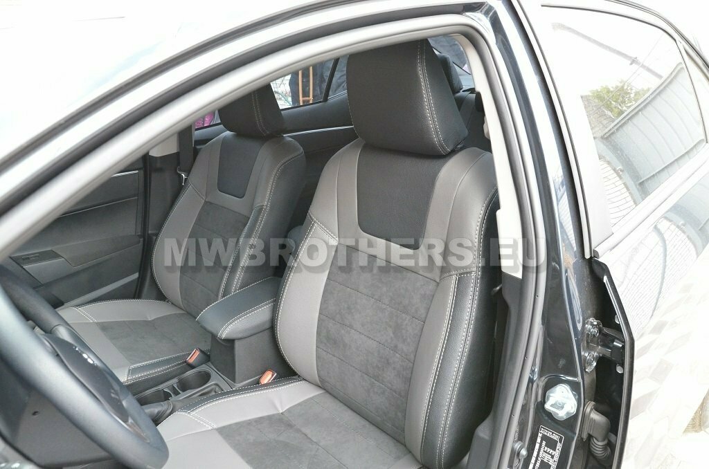 Leather series with gray alcantara